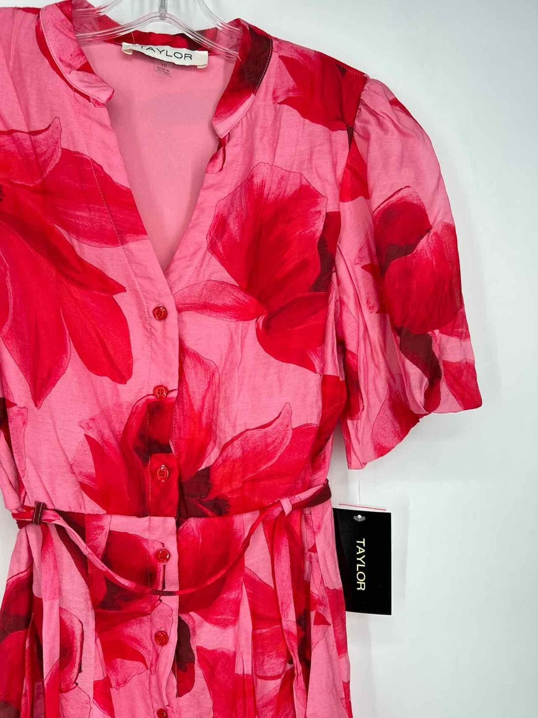 Taylor Size 10 Pink & Red NWT Dress