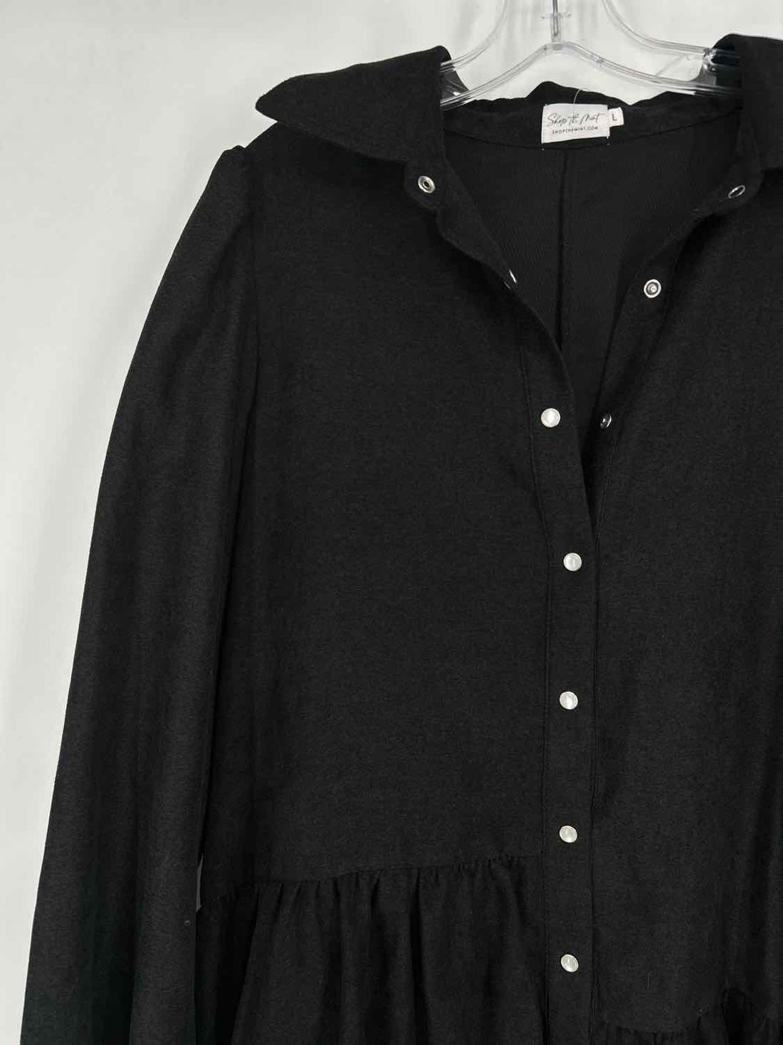 Shop The Mint Size L Black Long Sleeve Dress
