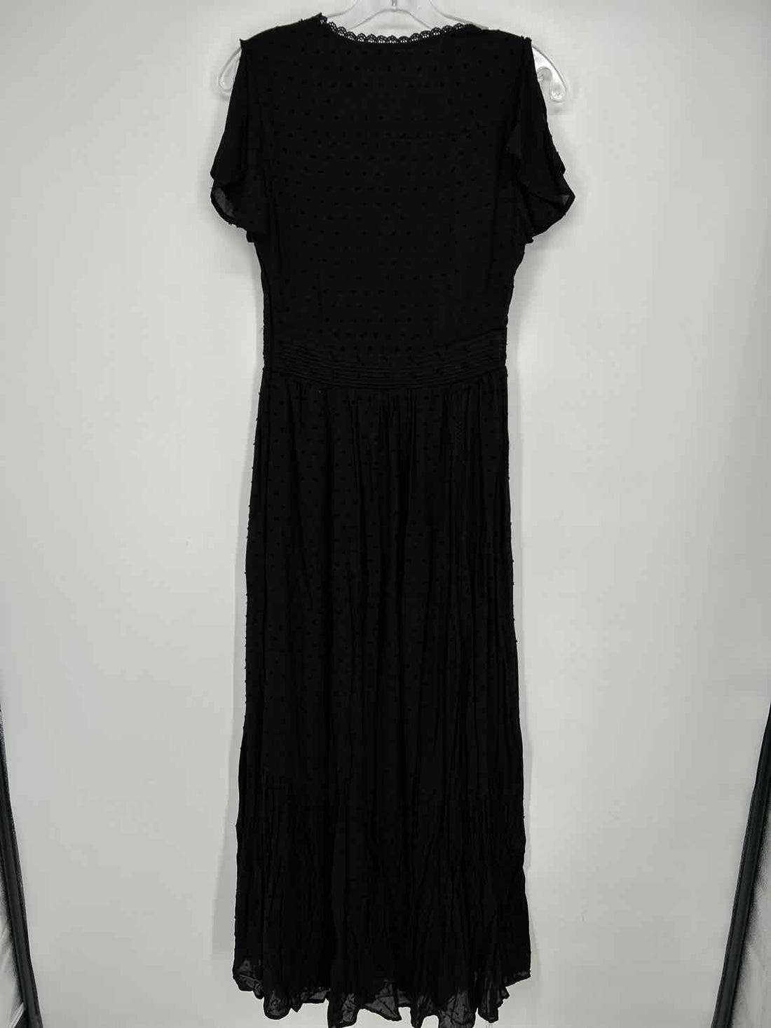 Lulus Size XS Black Swiss Dot Sleeveless Dress