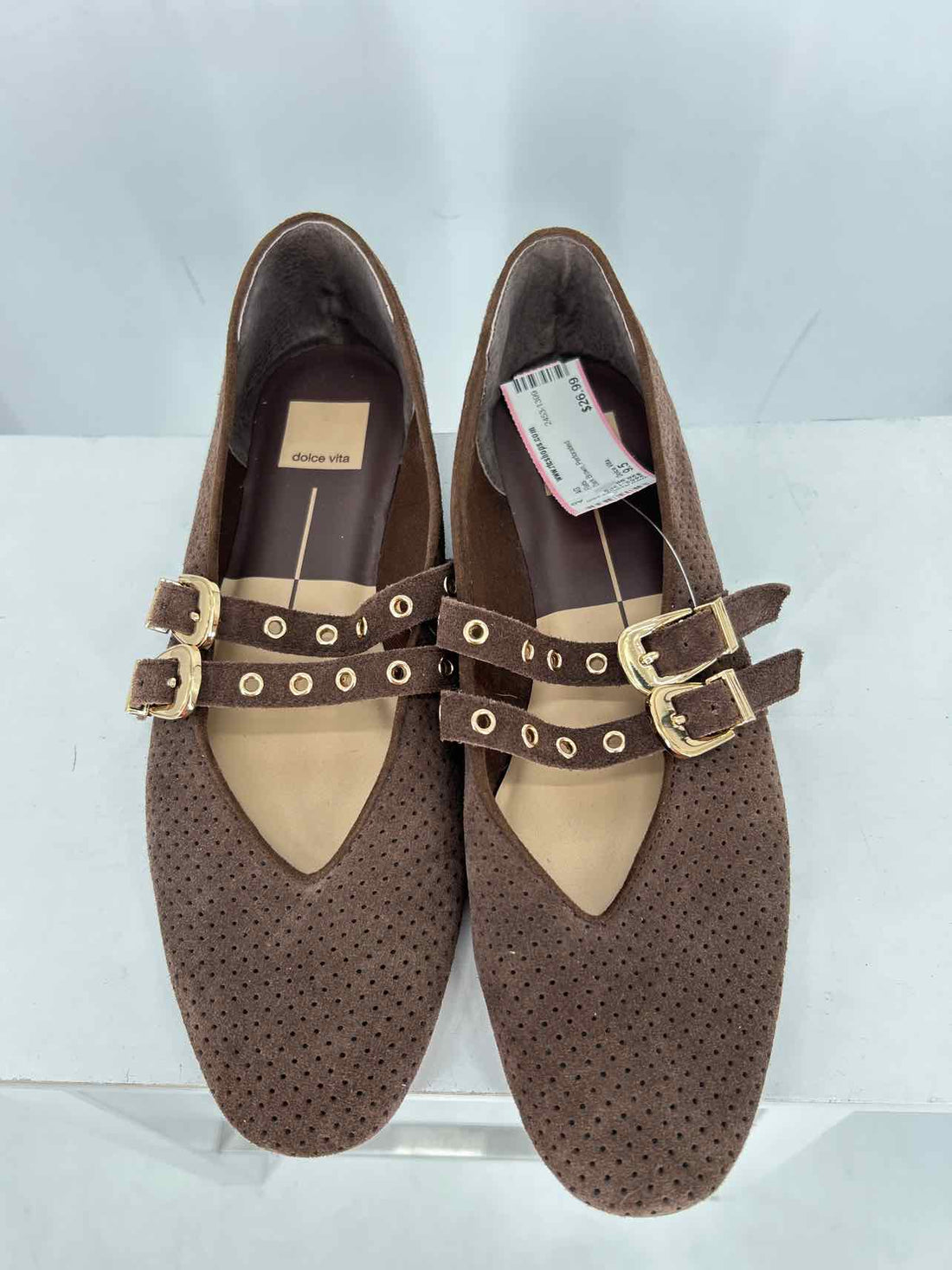 Dolce Vita Women Size 9.5 Dark Brown Perforated Flats