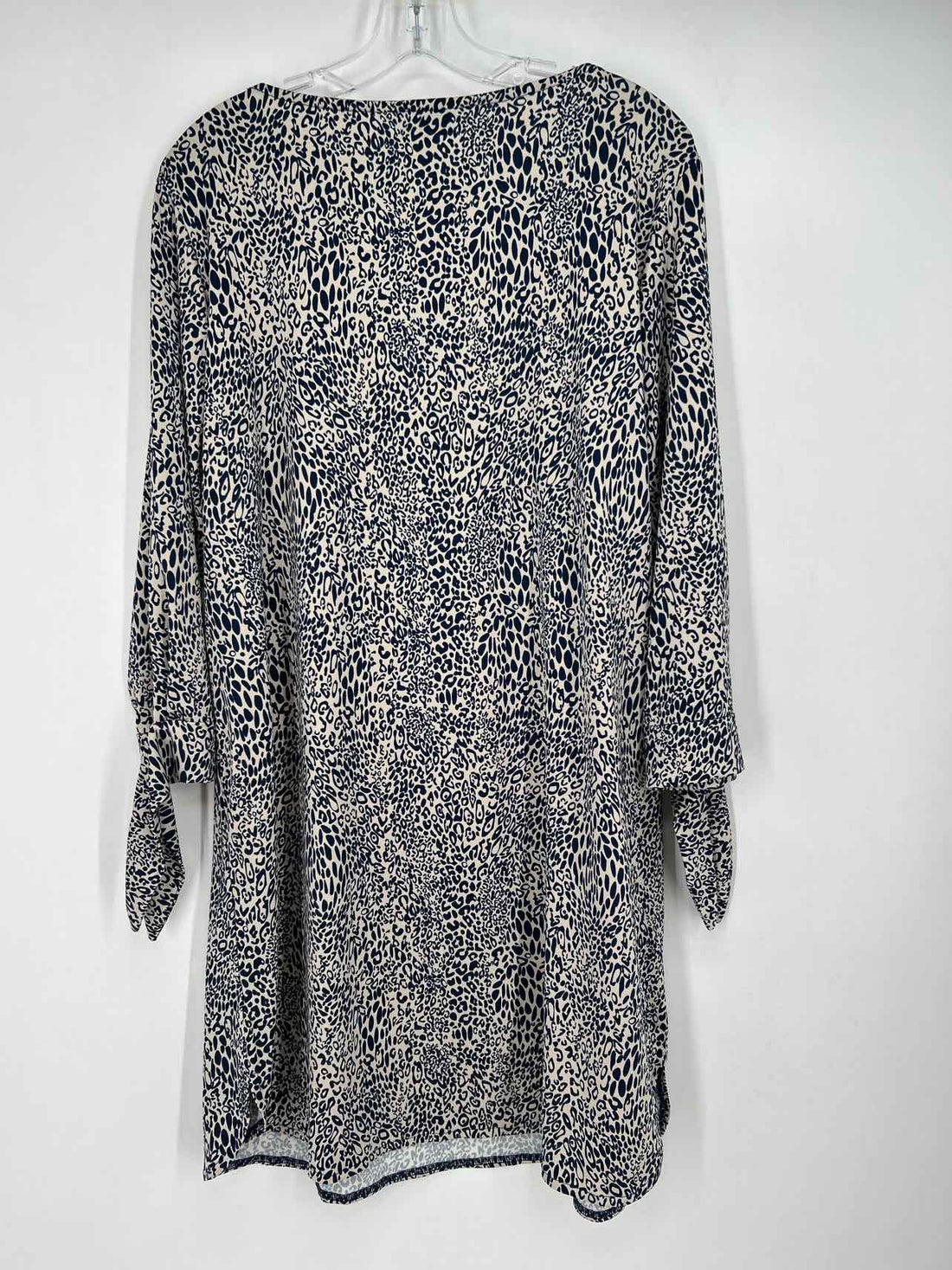 La Mer Luxe Size XL Cream & Navy Leopard Dress
