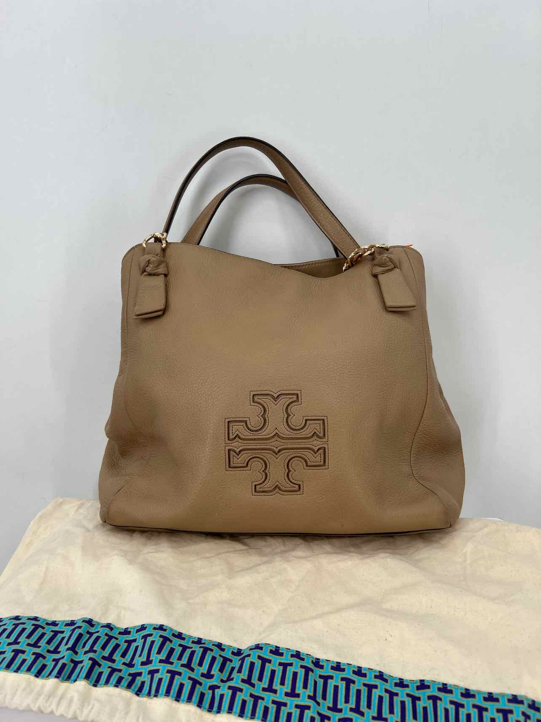 Tory Burch Tan Leather Pre Owned Harper Tote