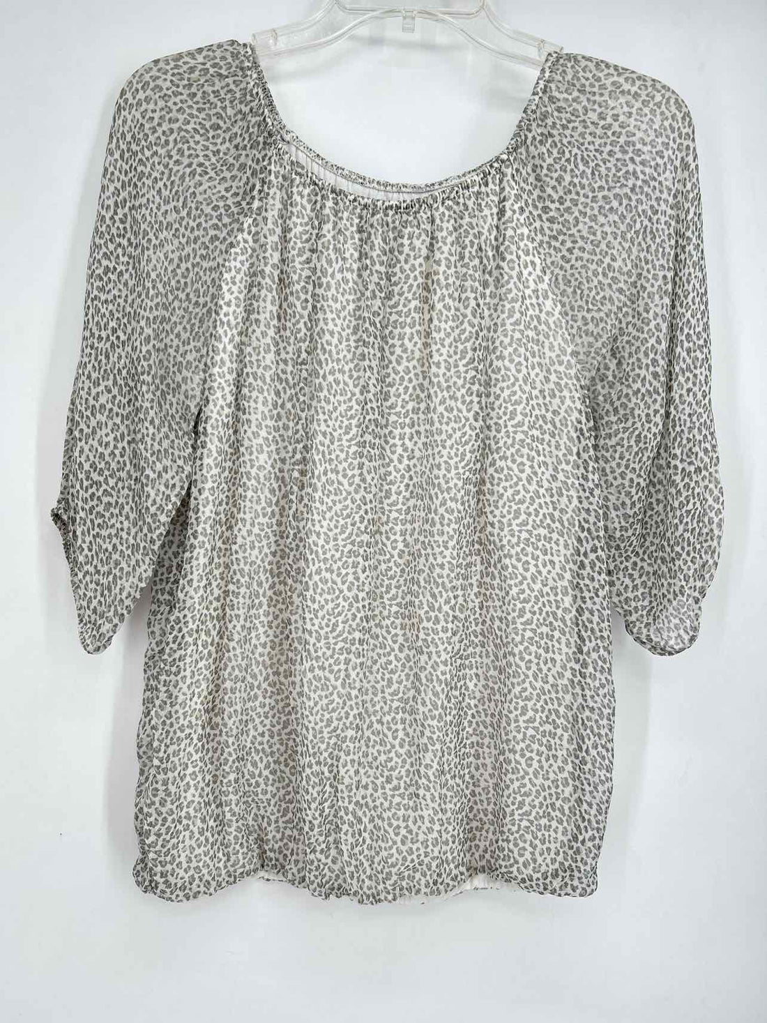 Elena Baldi Size S White Leopard Long Sleeve