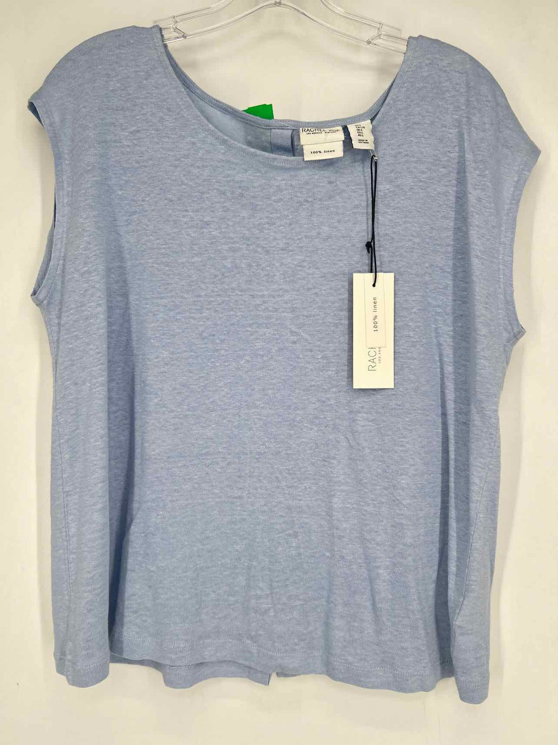 Rachel Zoe Size L Light Blue Linen NWT Short Sleeve