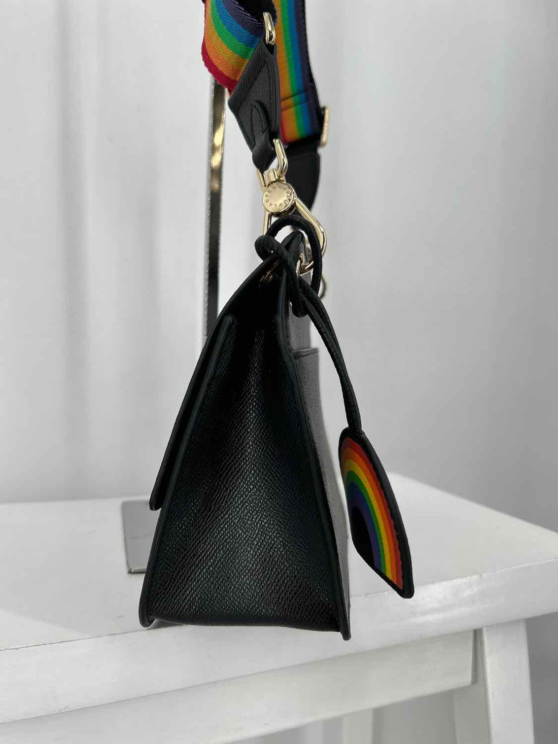 Furla Black Pebbled Leather Crossbody