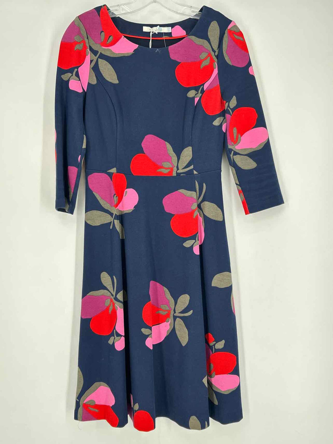 Boden Size 6 Navy Floral Long Sleeve Dress
