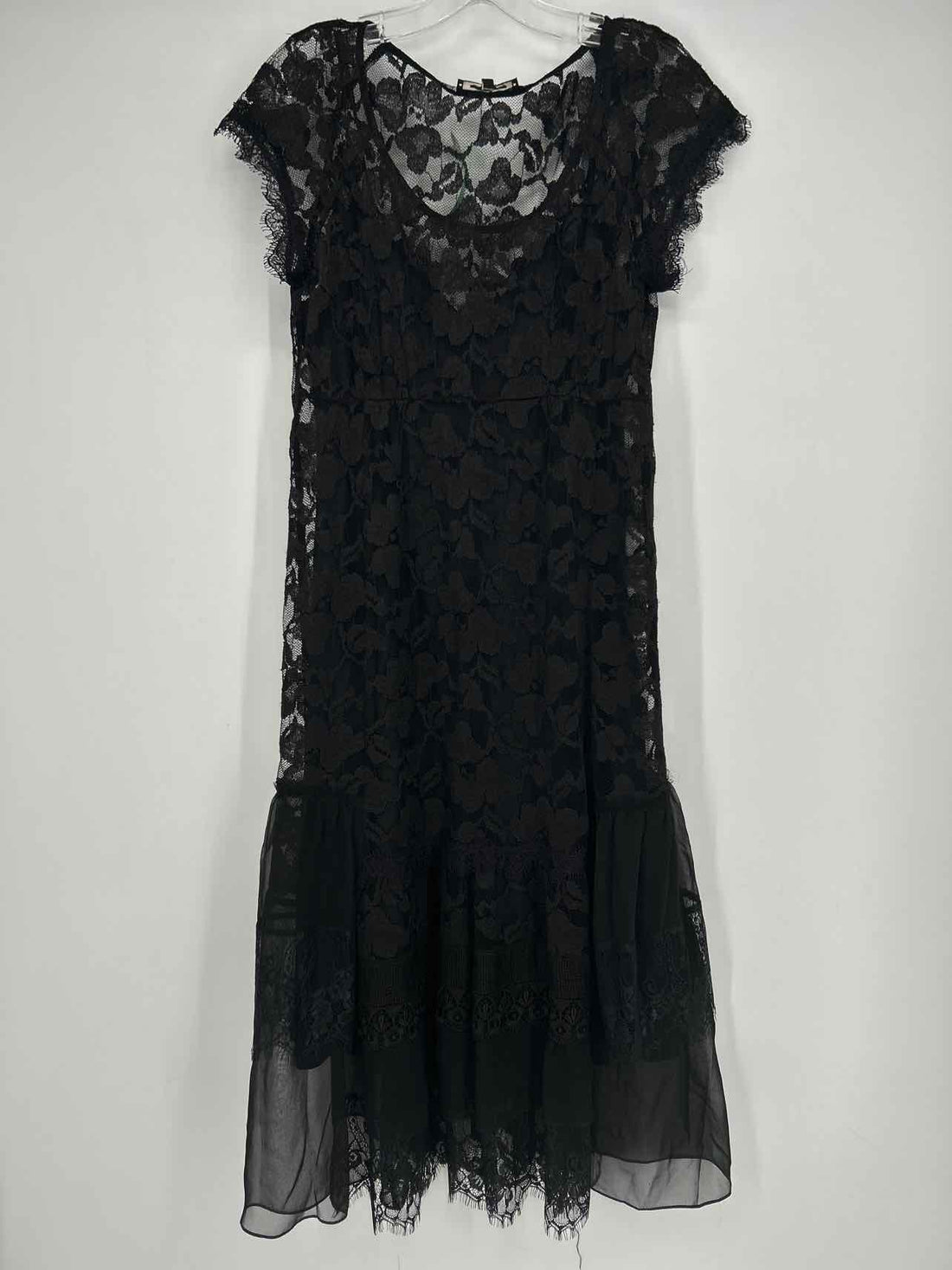 Nanette Lepore Size 6 Black Lace Dress
