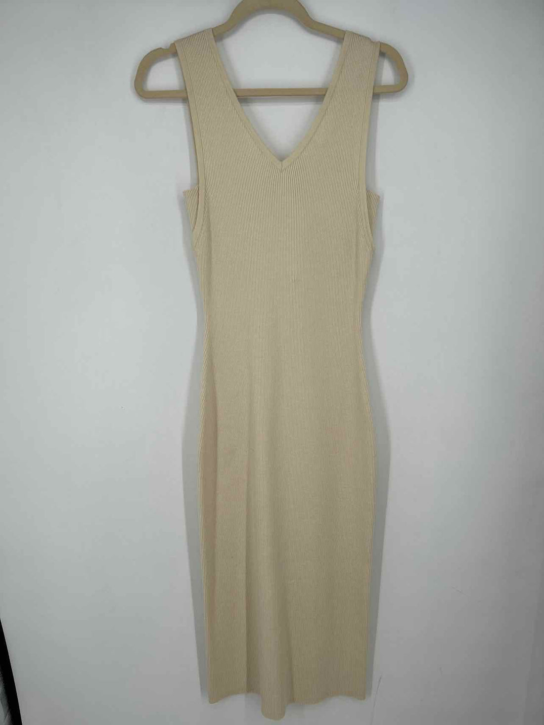 Le Lis M Beige Ribbed New Boutique Dress