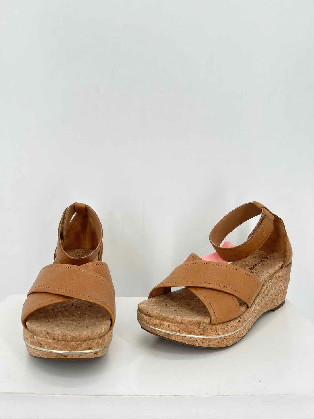 Johnston & Murphy Women Size 8 Tan Cork Wedges