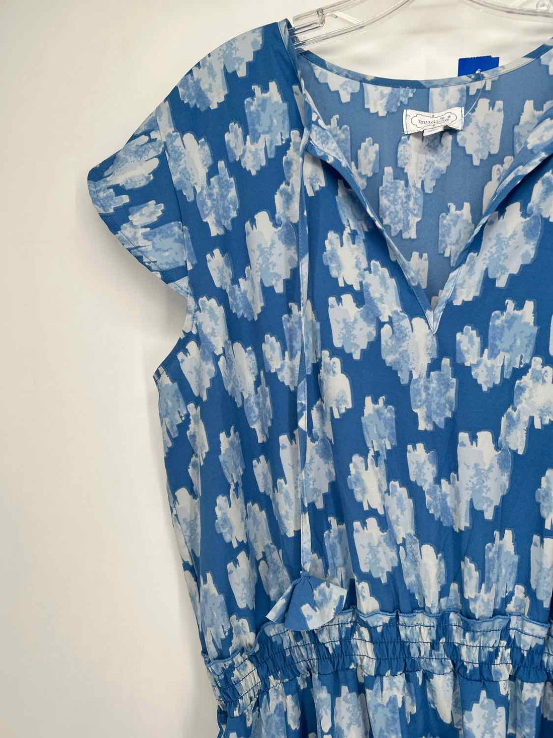 Mud Pie Size L Blue & White Dress