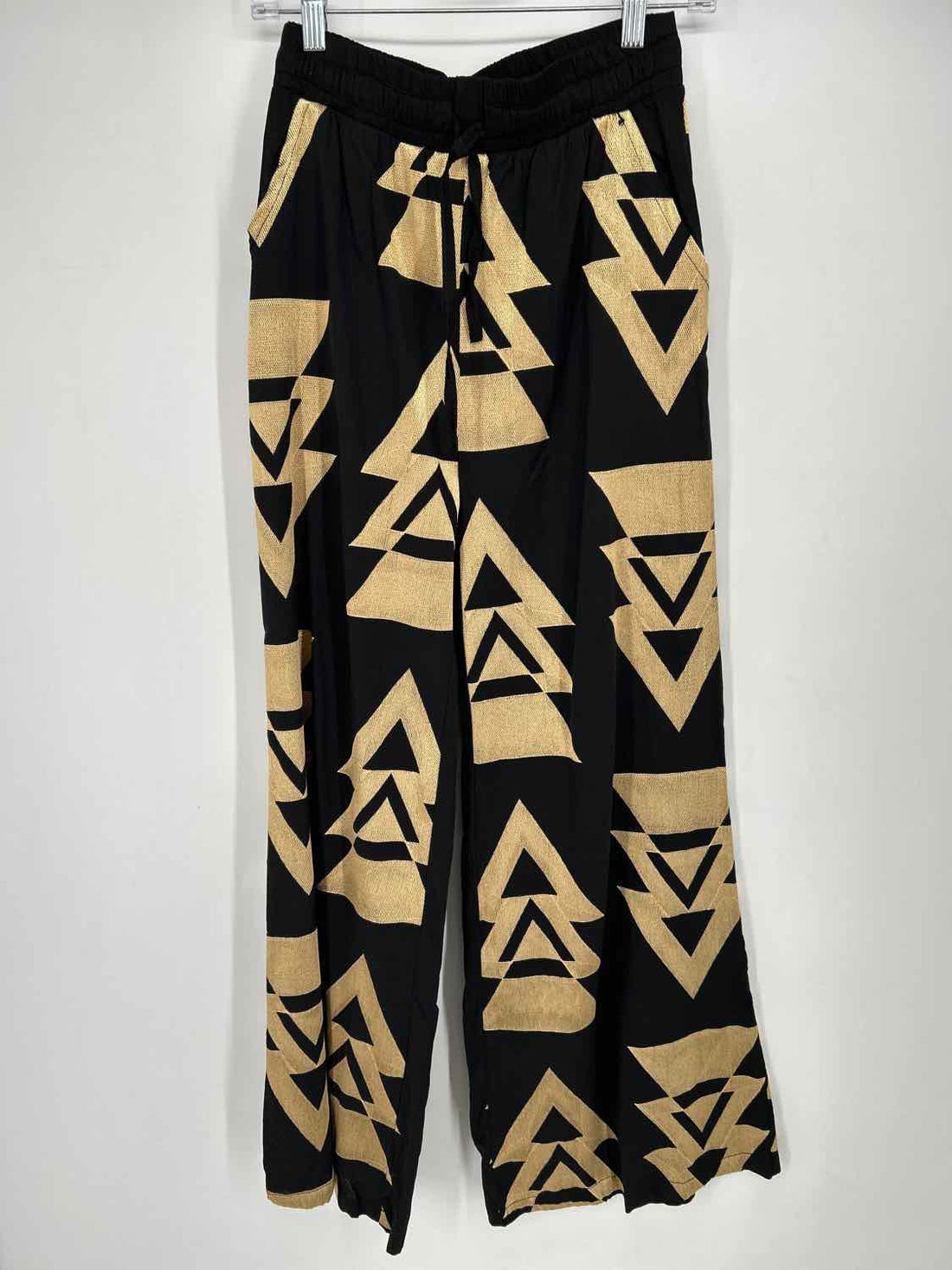 AEther Concept Size S Black & Gold Embroidered Pants