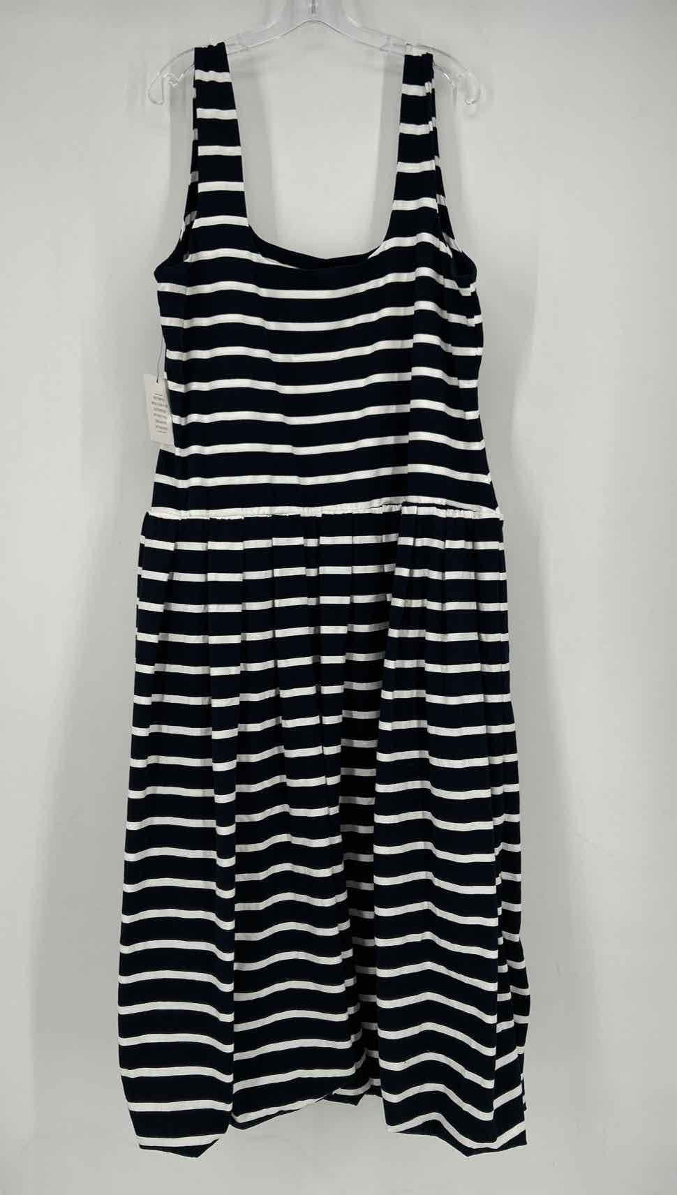 Eloquii Size 22 Navy & White Striped NWT Dress