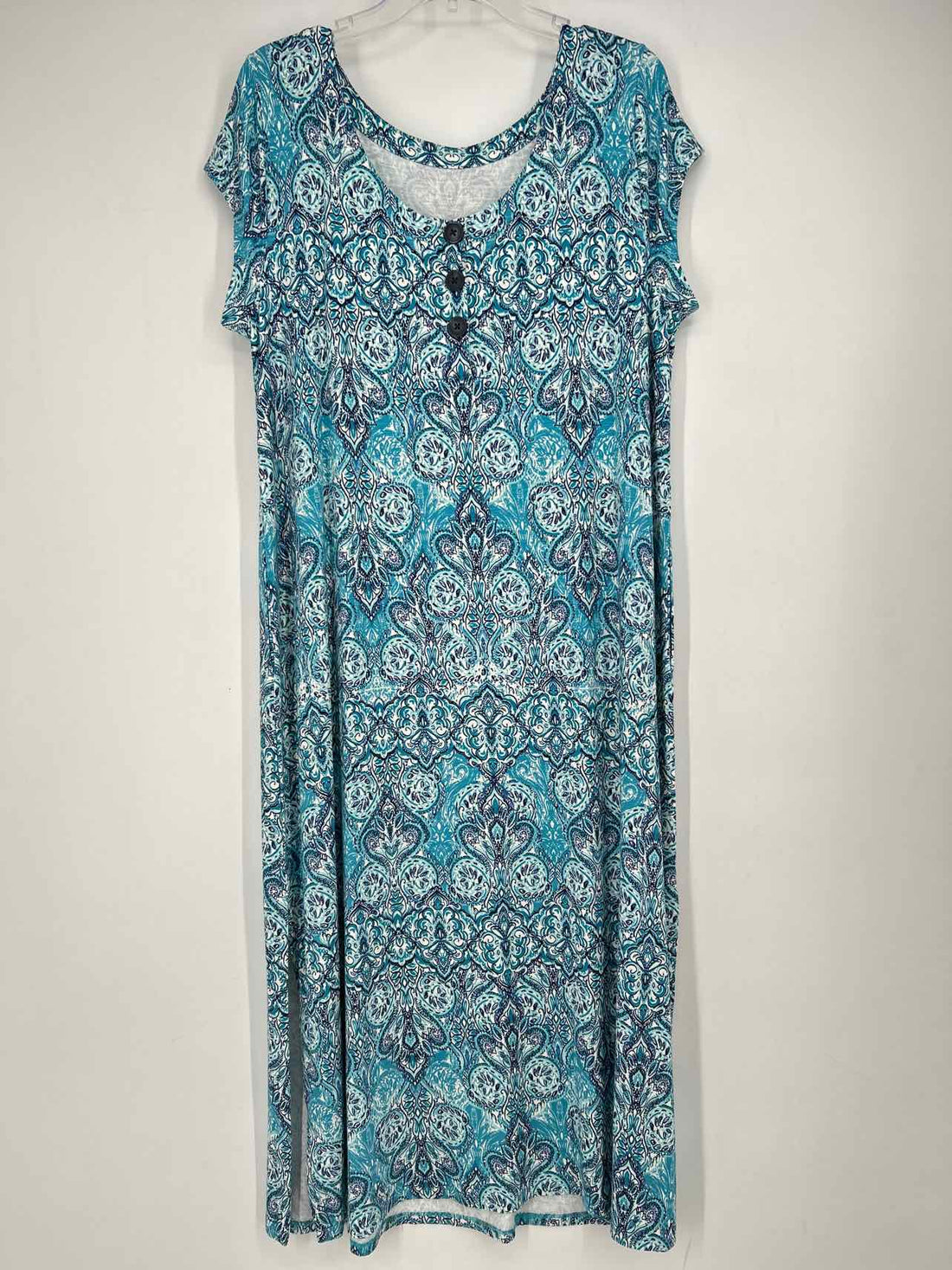 J Jill Size LP Blue Print NWT Dress