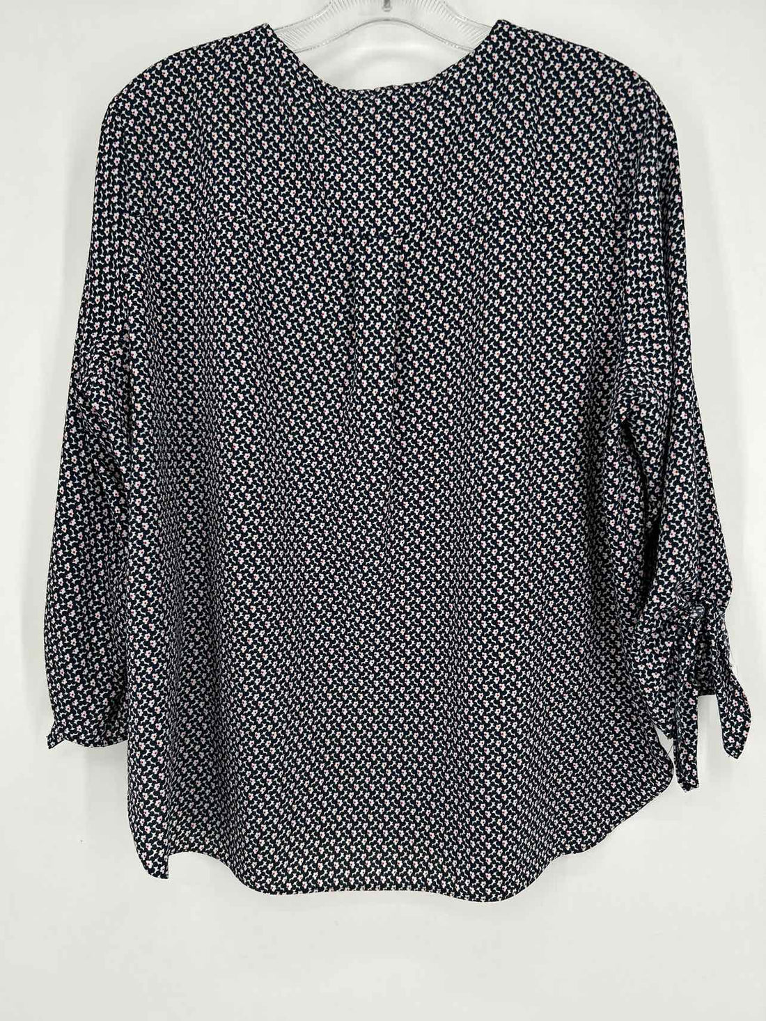 Michael Kors Size XL Navy Print Long Sleeve