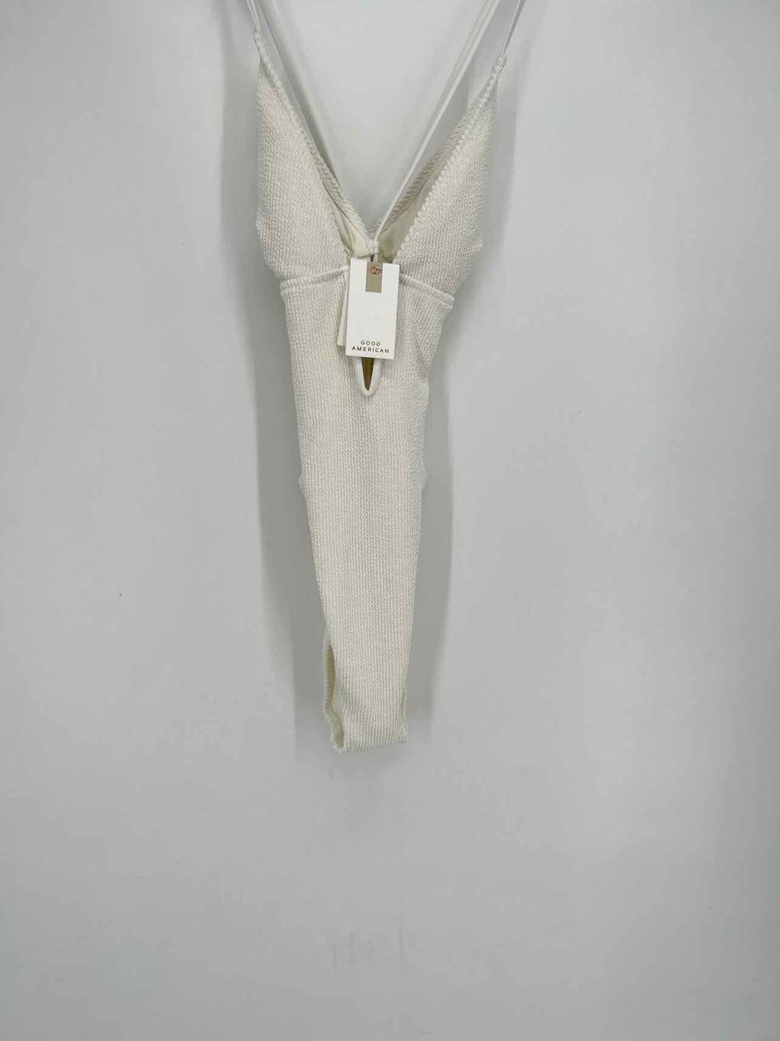 Good American Size L/XL White Textured NWT Swimsuit 1 Piece