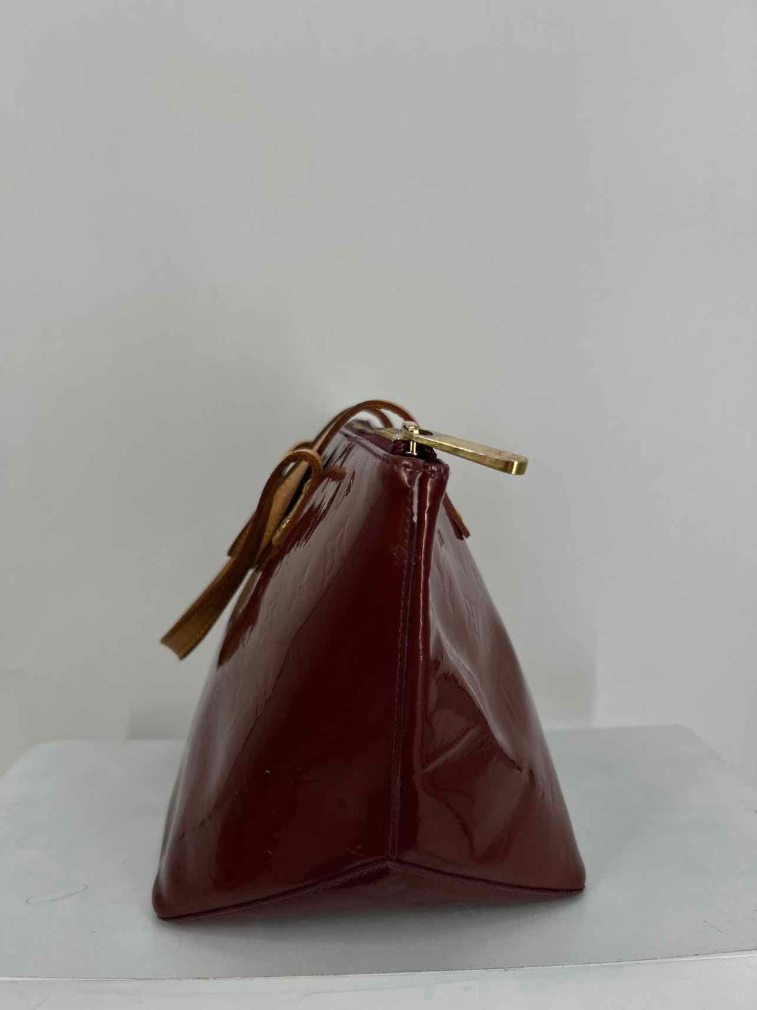 Louis Vuitton Dark Red Vernis Leather Pre Owned Tote