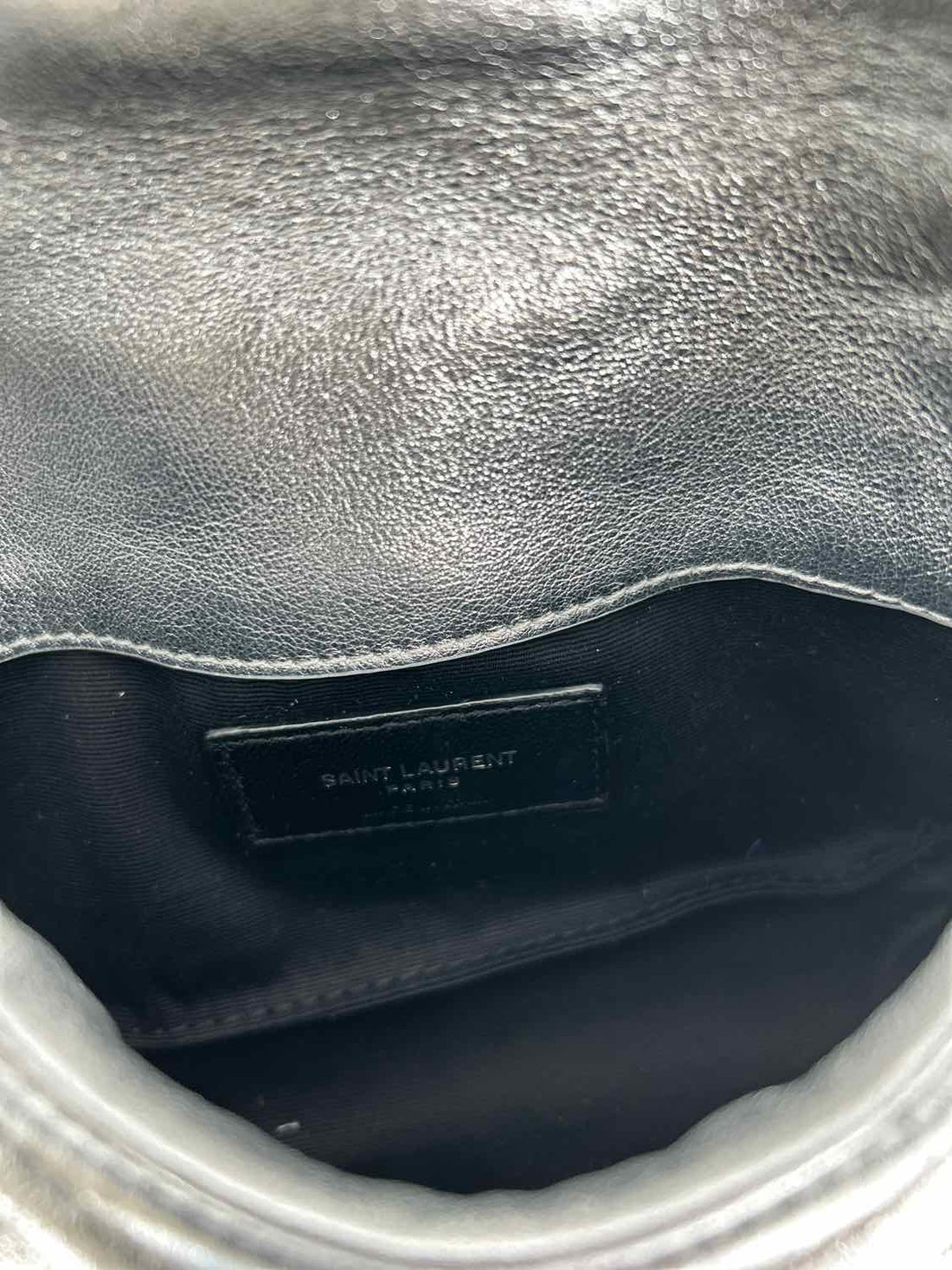 Yves Saint Laurent Silver Small Puffer Clutch