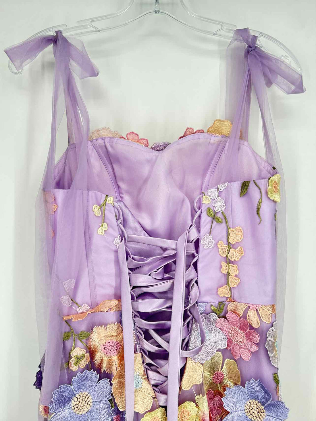 No Brand Name Size 4 Purple Floral Applique Dress
