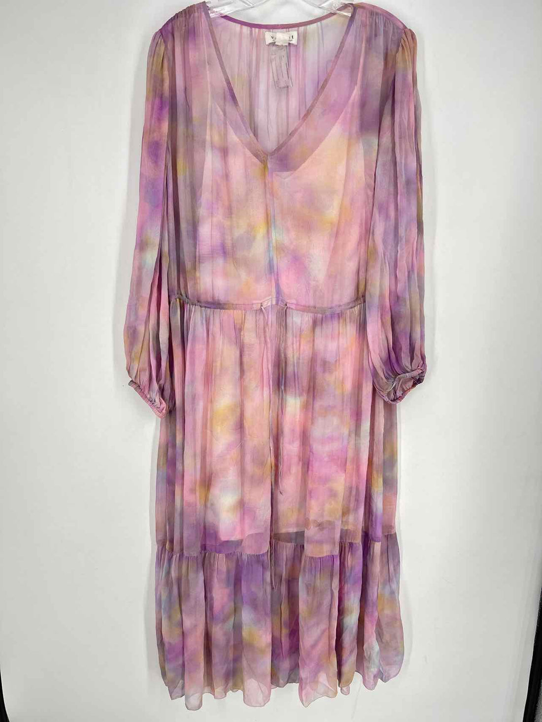 Velvet by Graham & Spencer Size XL Purple Tie Dye Long Sleeve Dress