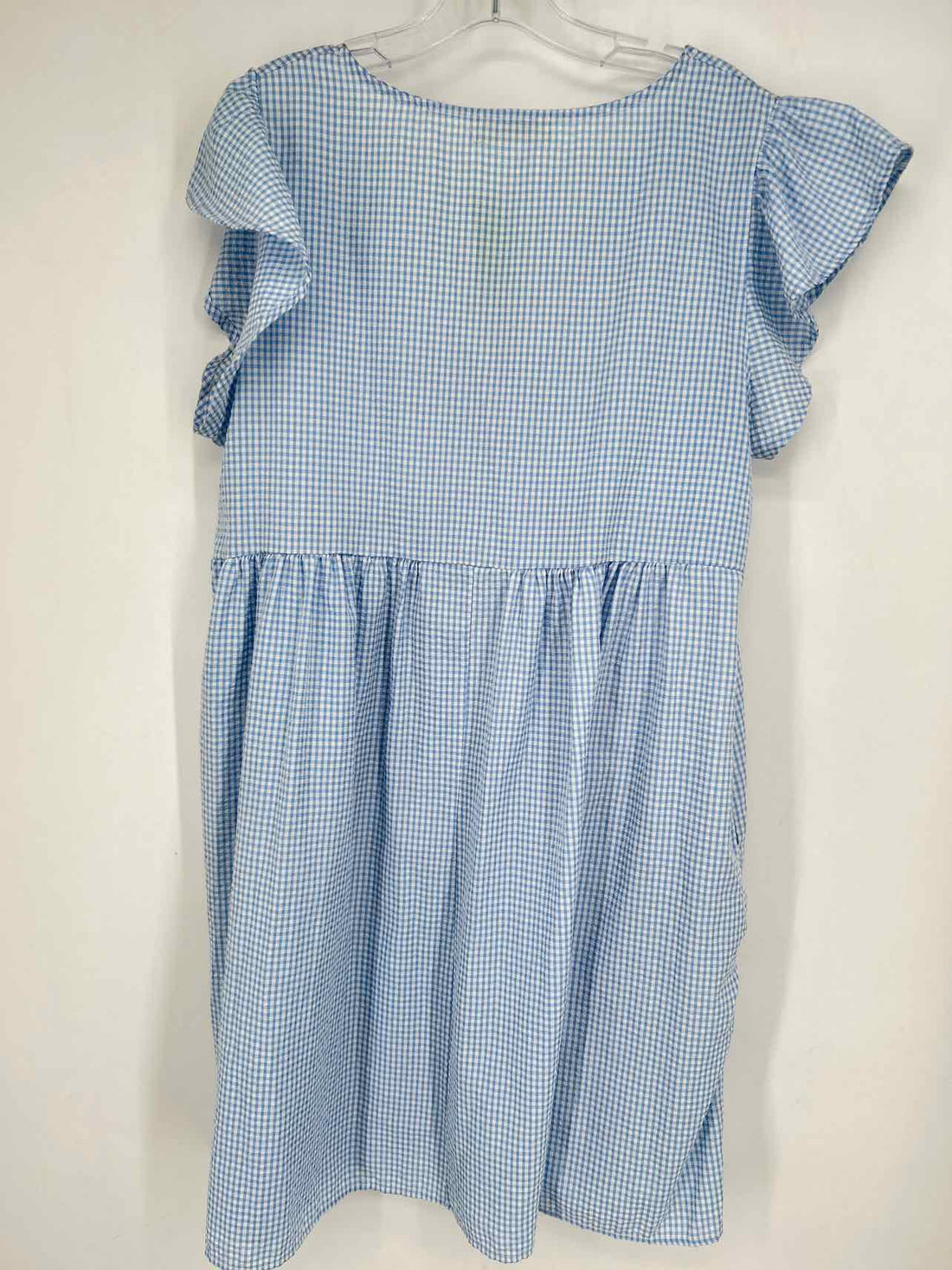 Haptics Size L Blue & White Gingham Dress