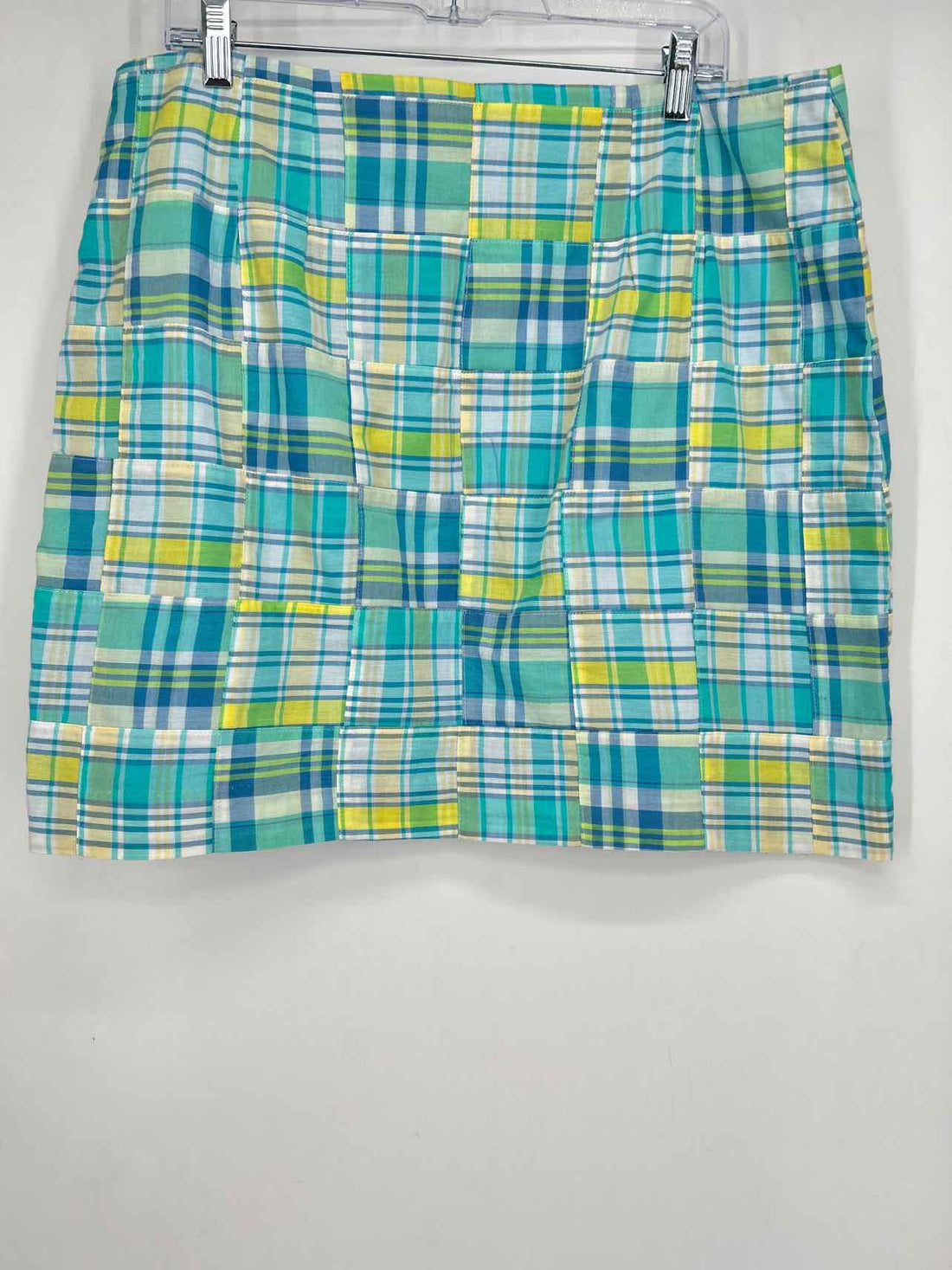 Talbots Size 16P Blue & White Plaid Skirts