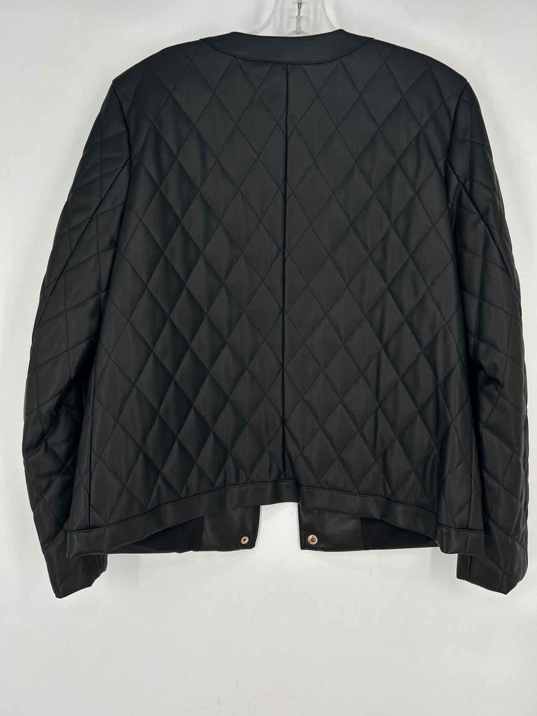 Anne Klein Size S Black Quilted Faux Leather NWT Jacket