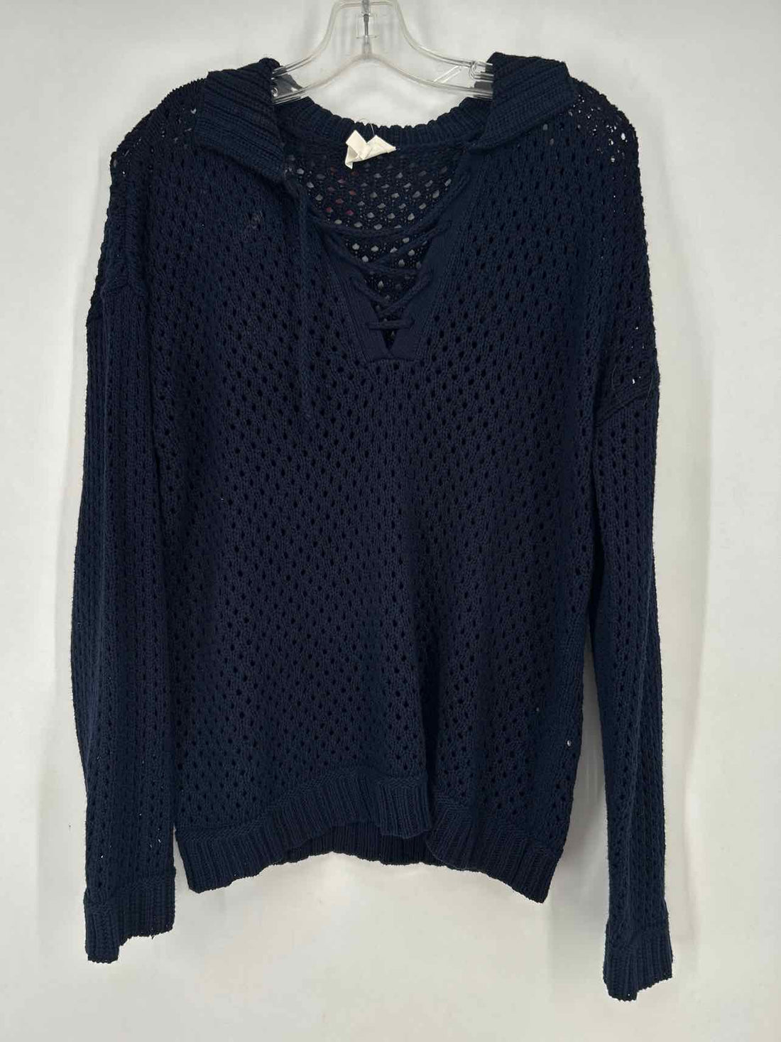 Cyrus Size S Navy Open Knit Sweater