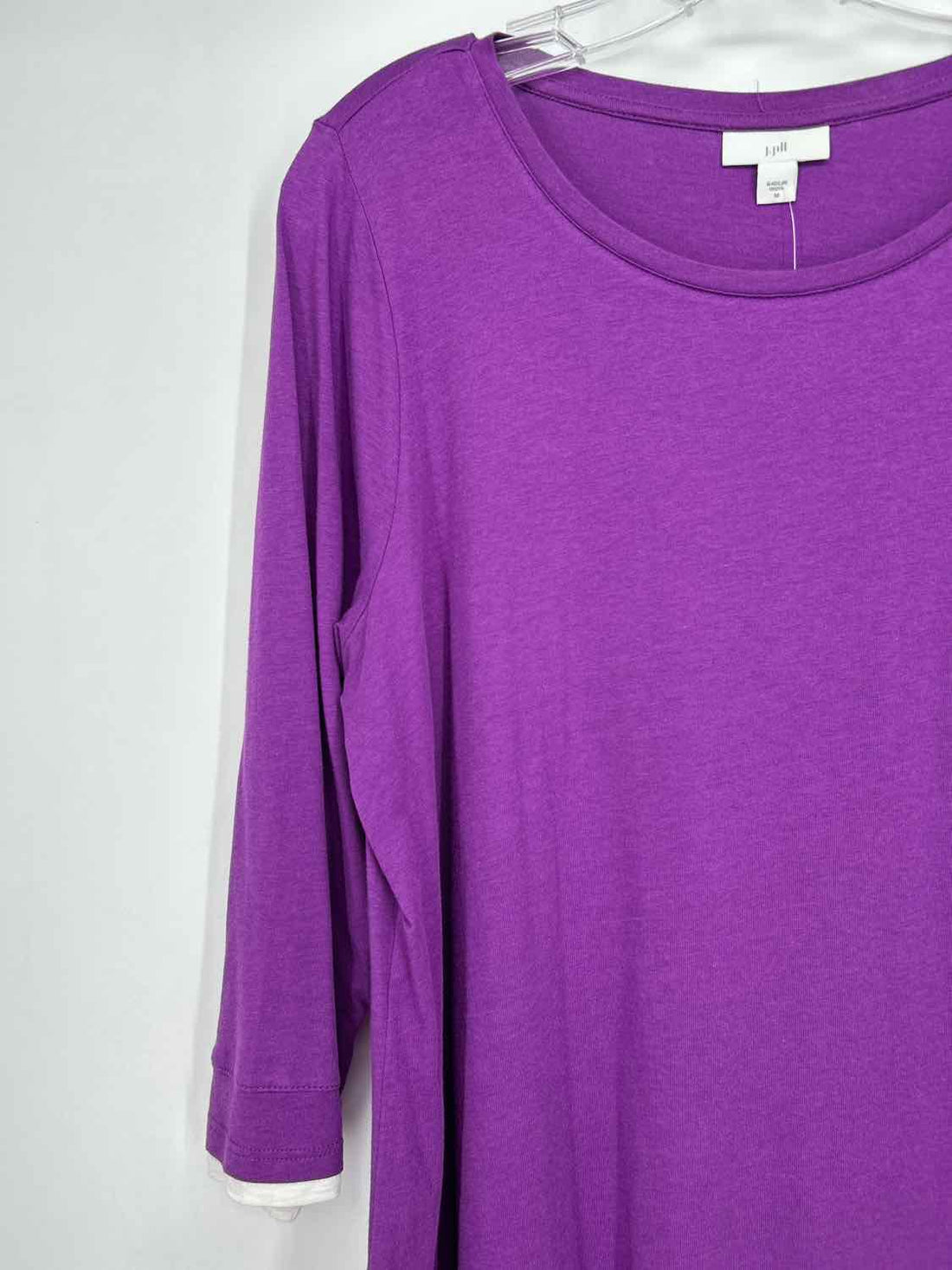 J Jill Size M Purple & White Long Sleeve
