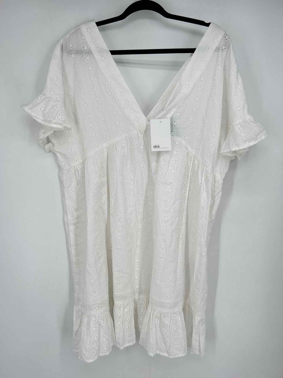 Asos Size 12 White Eyelet NWT Dress