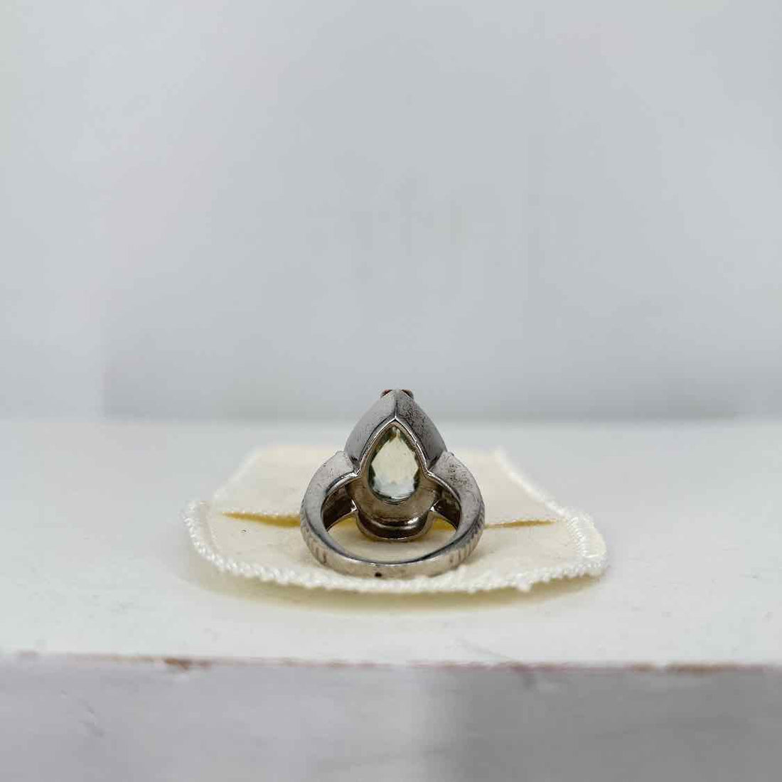 Judith Ripka Size 7 18K Gold & Sterling Silver Pearl Prasiolite LUXURY