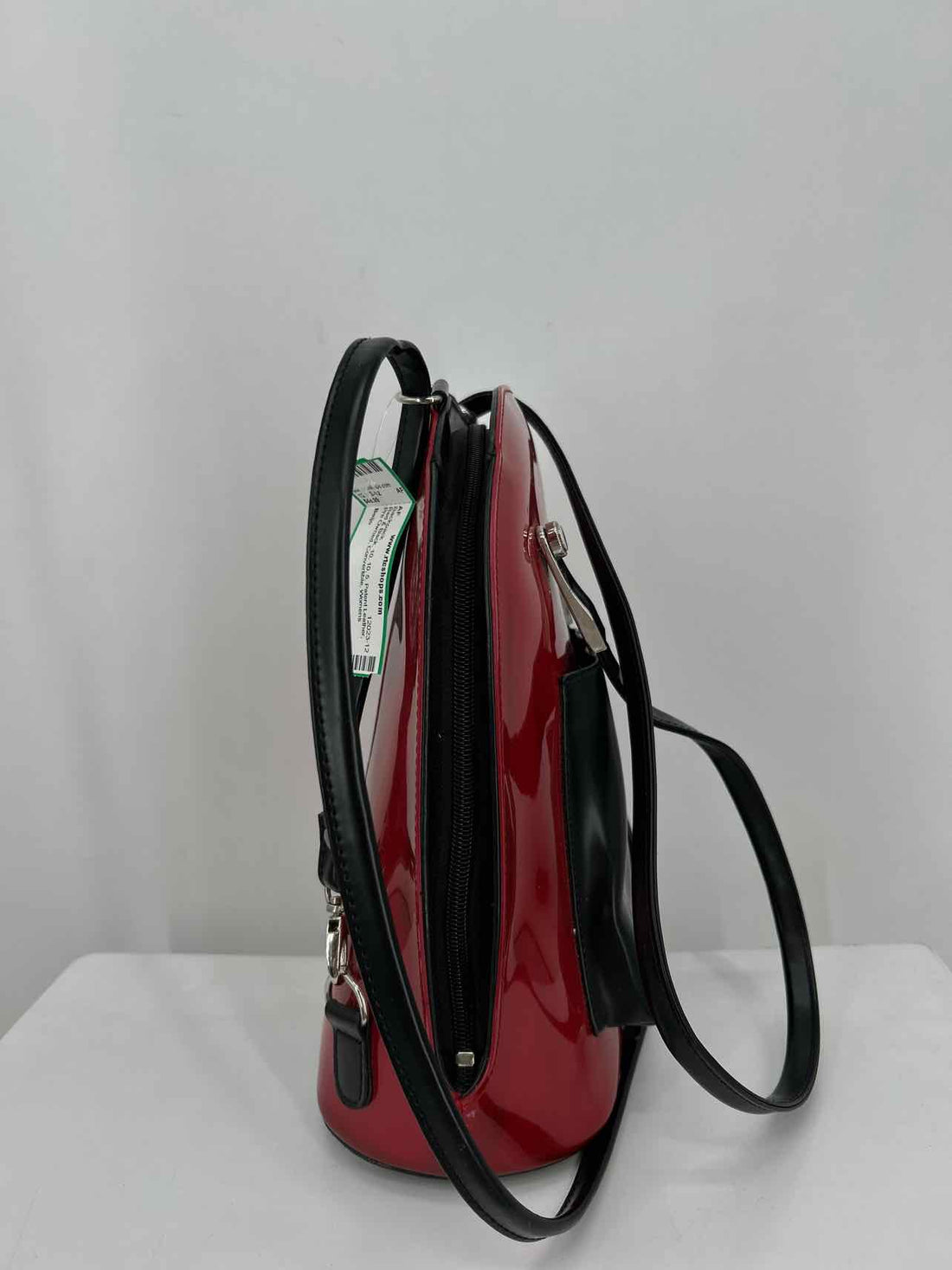 Beijo Red & Black Patent Leather Pre Owned Backpack