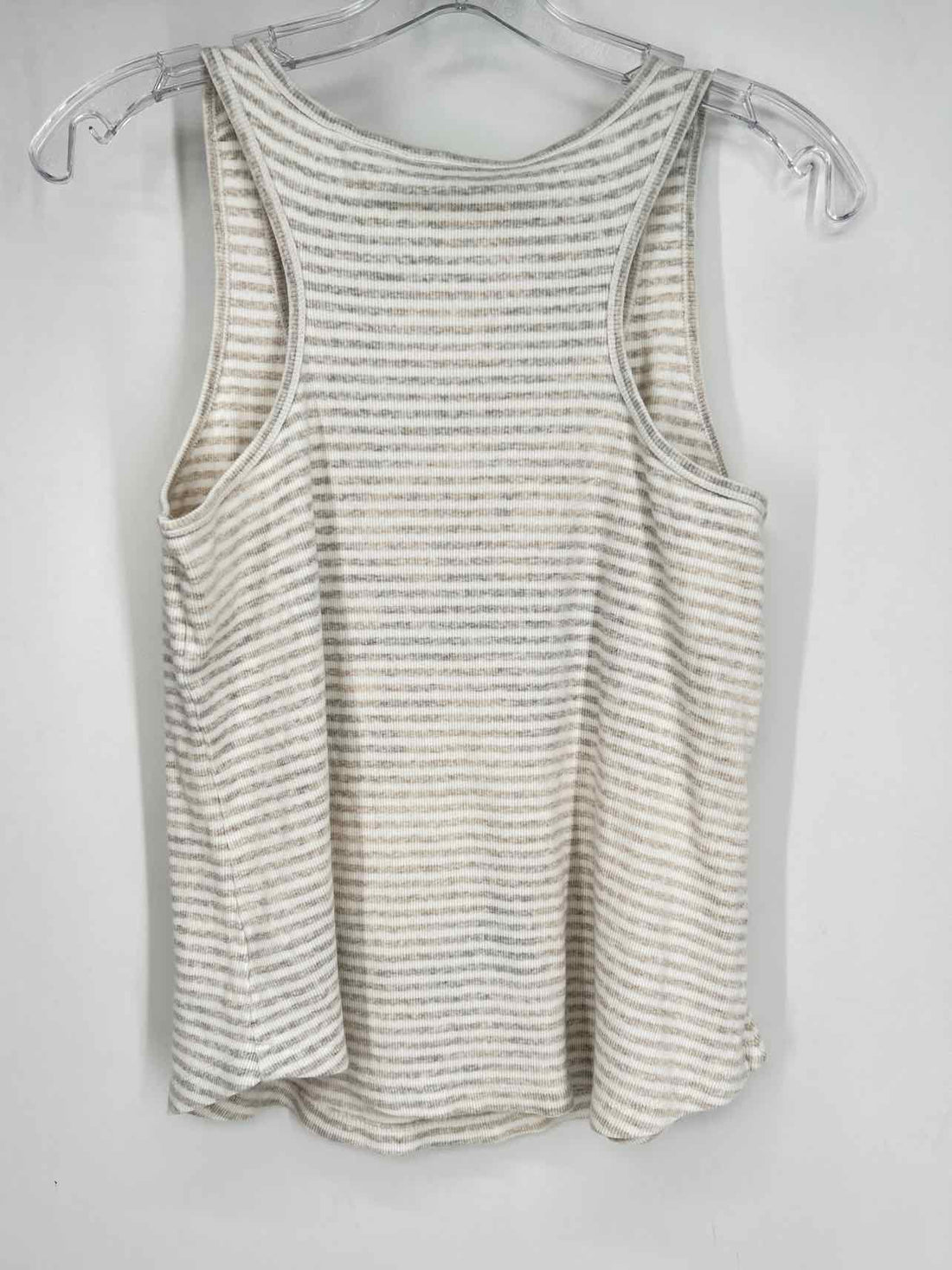 Haven Well Within Size M White Striped Cotton Sleeveless