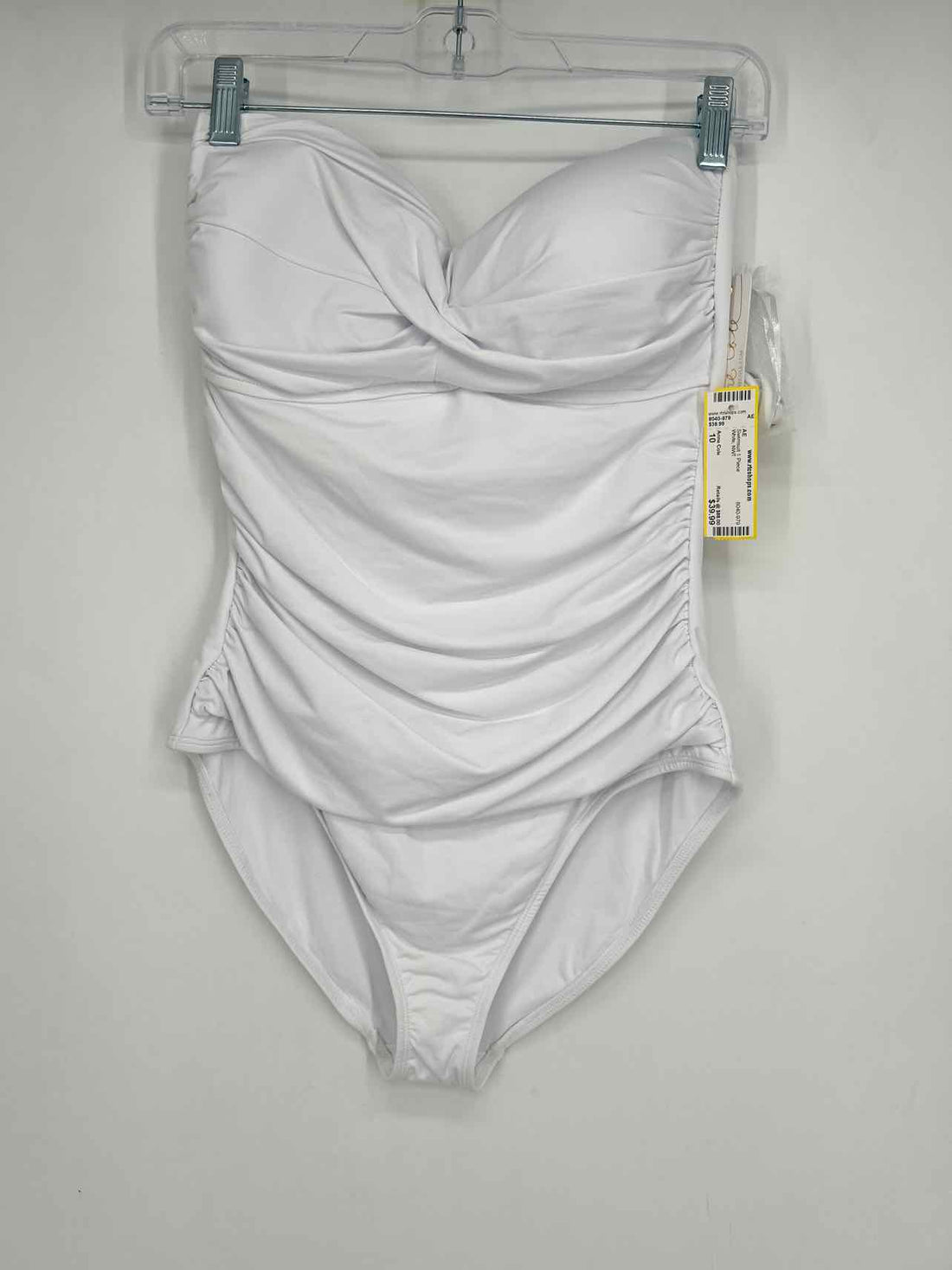 Anne Cole Size 10 White NWT Swimsuit 1 Piece