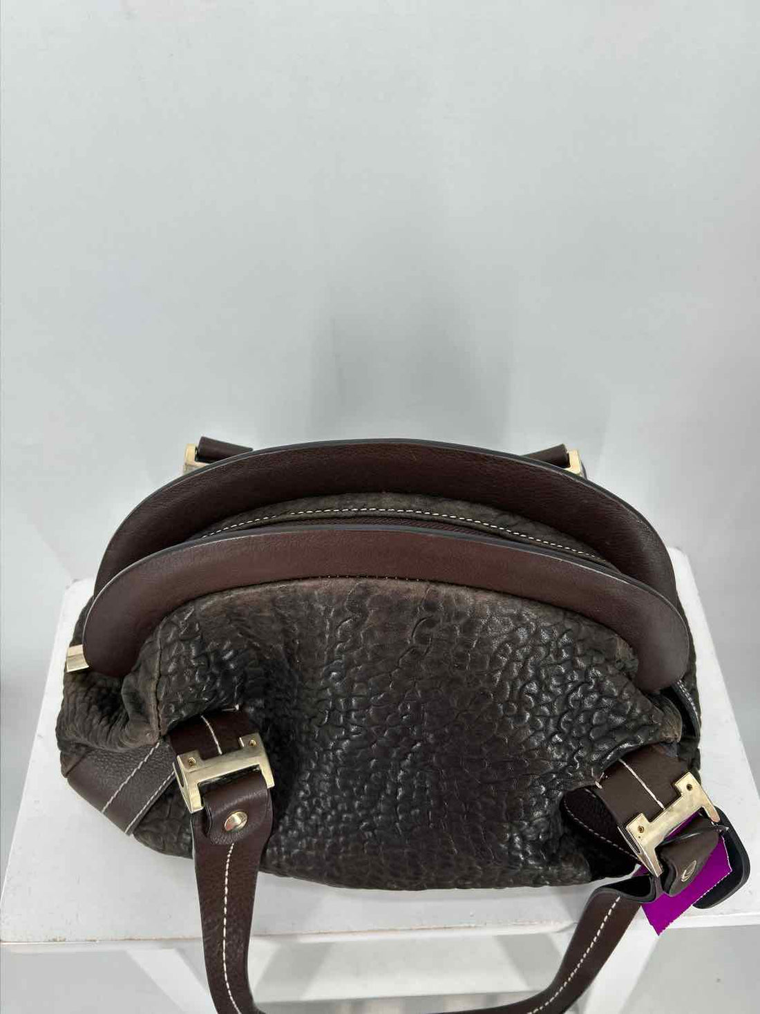 Tentazione Due Dark Brown Leather Pre Owned Shoulder