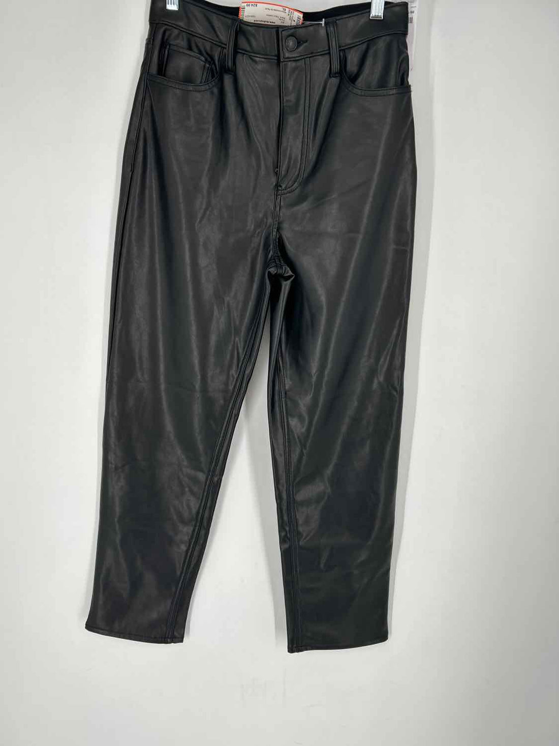 Abercrombie & Fitch Size 6L Black Faux Leather Pants