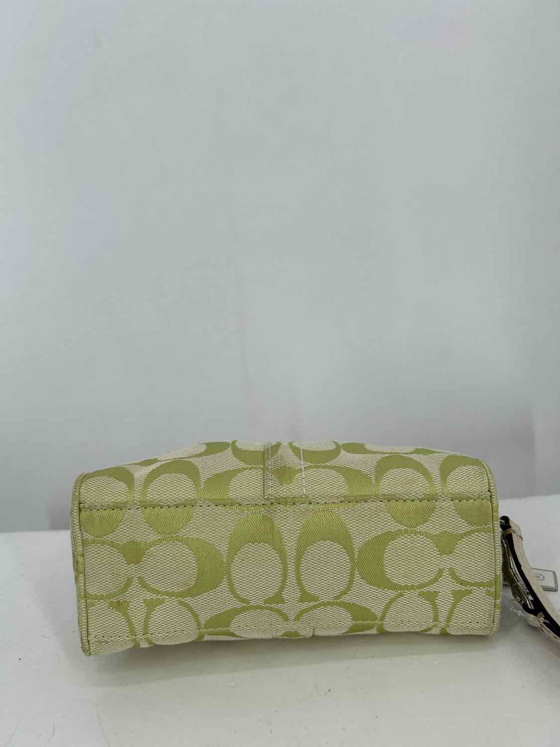 Coach Green Canvas Pre Owned Pouch