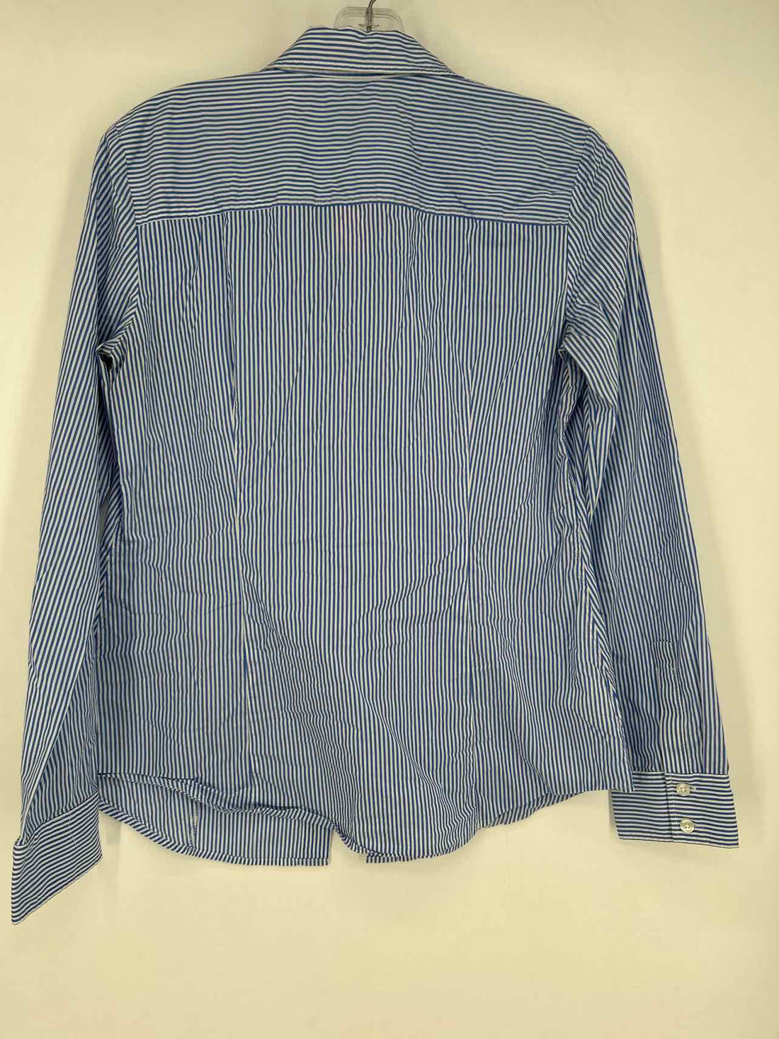 Ann Taylor Size 8 Blue & White Striped Long Sleeve