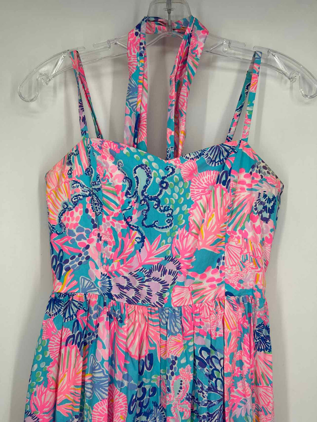 Lilly Pulitzer 2 Blue & Pink Print Sleeveless Lilly Pulitzer Dress