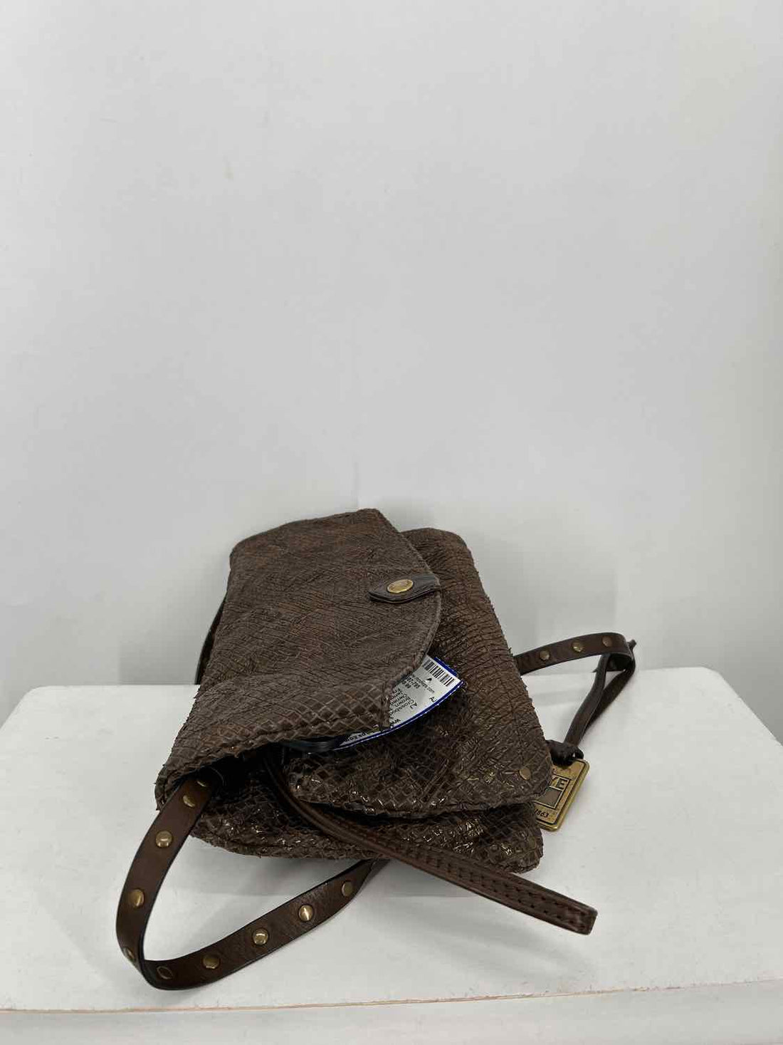 Frye Brown Genuine Leather Pre Owned Crossbody