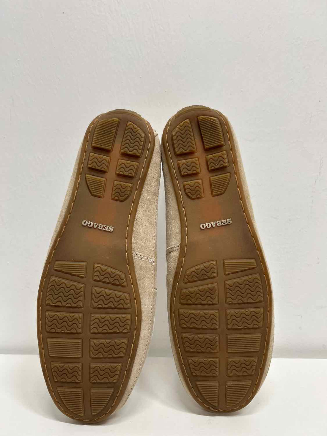 Sebago Women Size 8.5 Khaki & White Suede Loafers