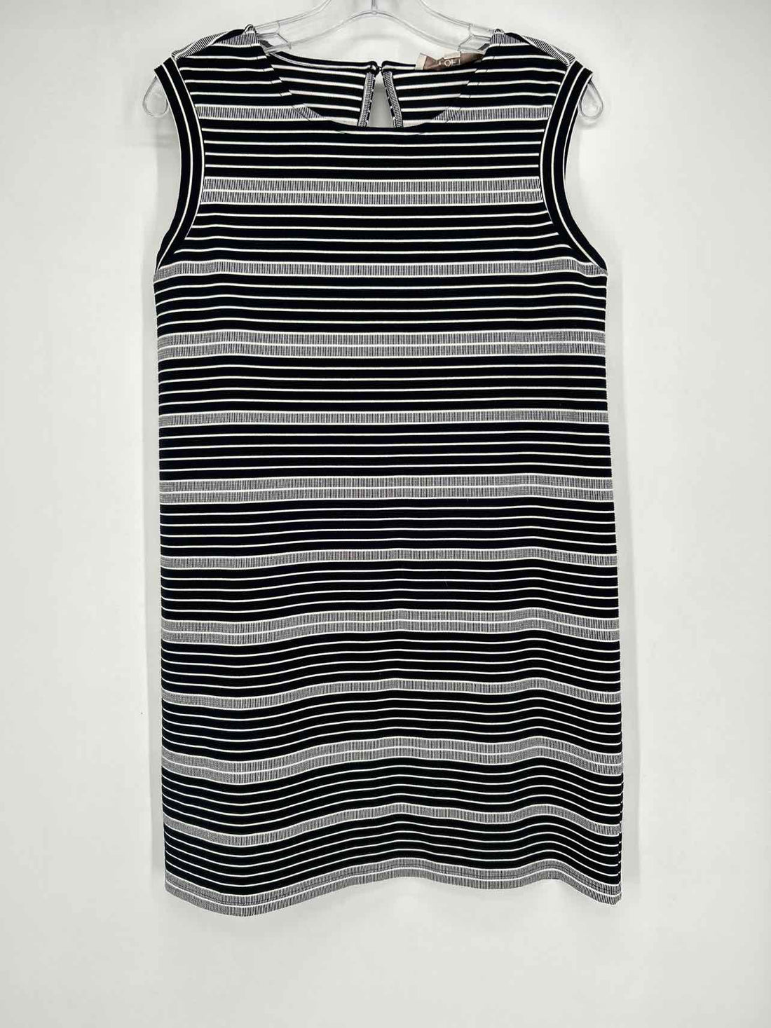 Loft Size SP Black Stripe Dress