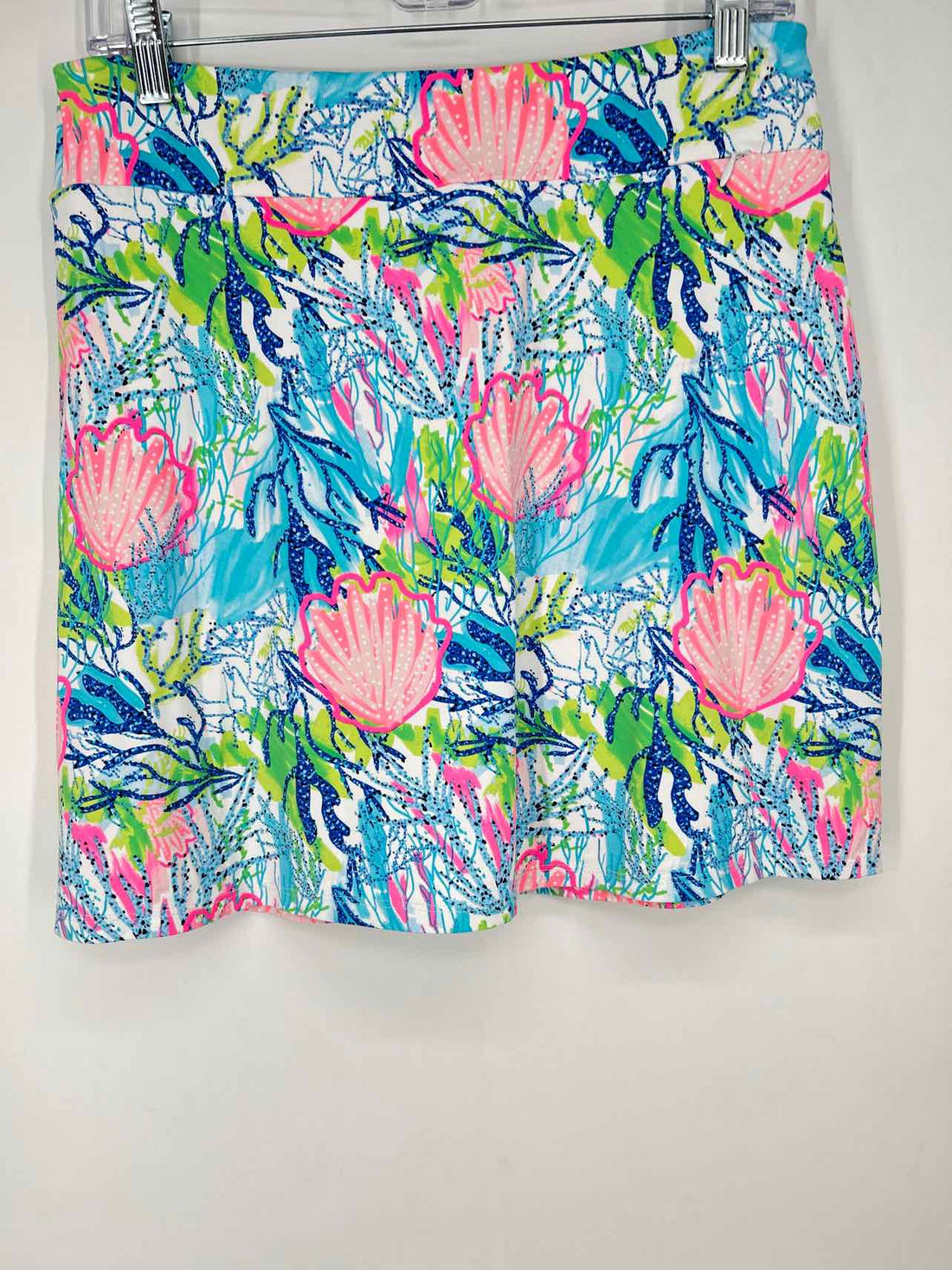 Lulu B Size XS White Print Active Skorts