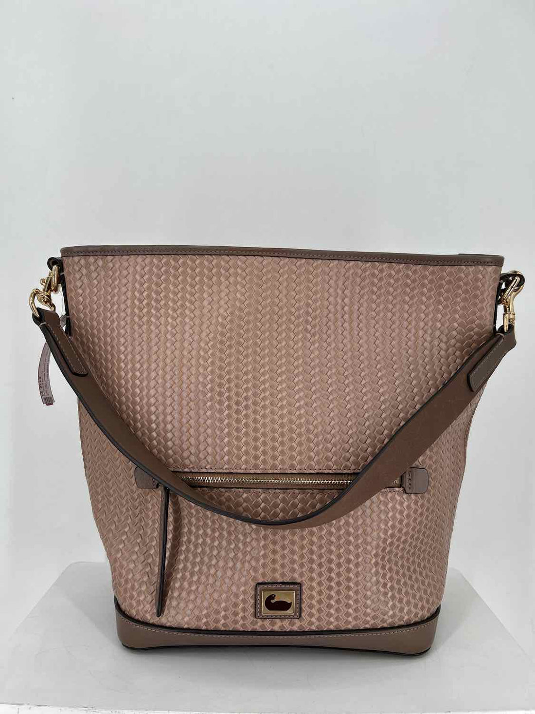 Dooney & Bourke Dusty Blush Camden Woven Leather Hobo