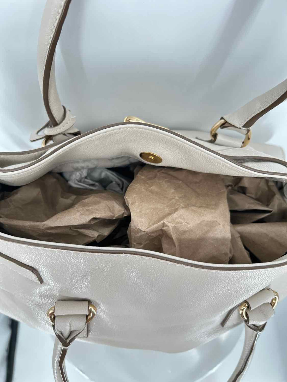 Michael Kors Beige Hamilton Satchel