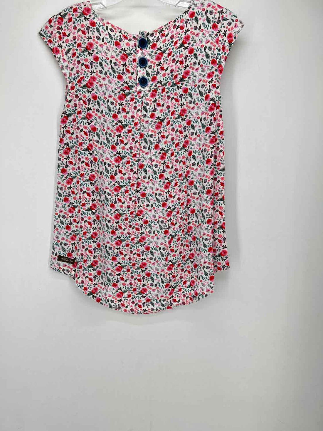 Matilda Jane Size S White Floral & Striped Short Sleeve