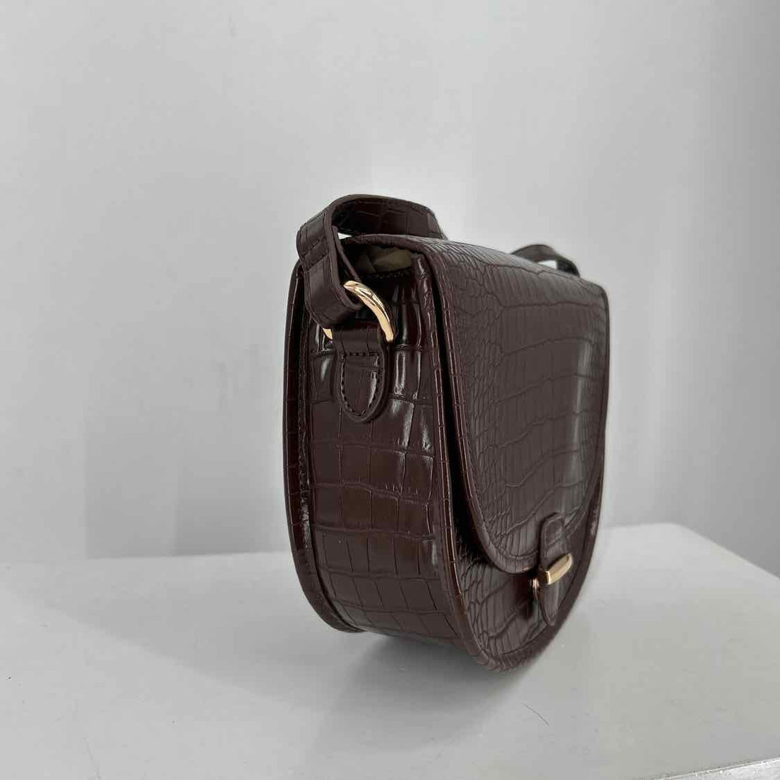 J Crew Dark Brown Vegan Leather Crossbody