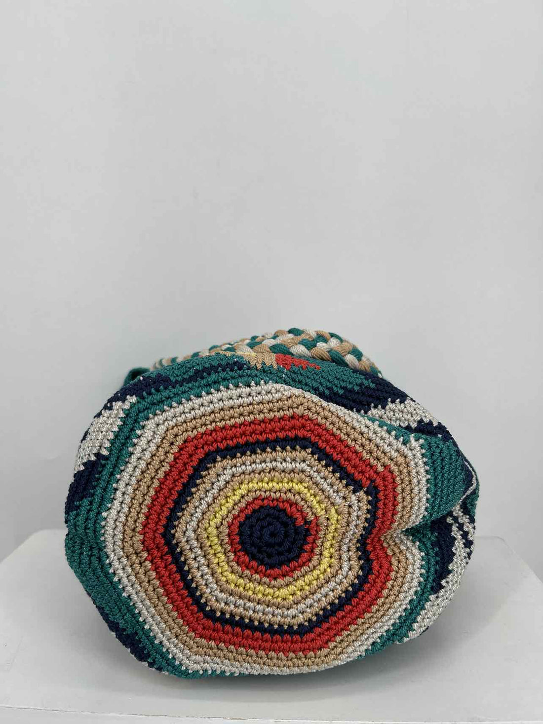 The Sak Teal Print Crochet Excellent Condition Hobo