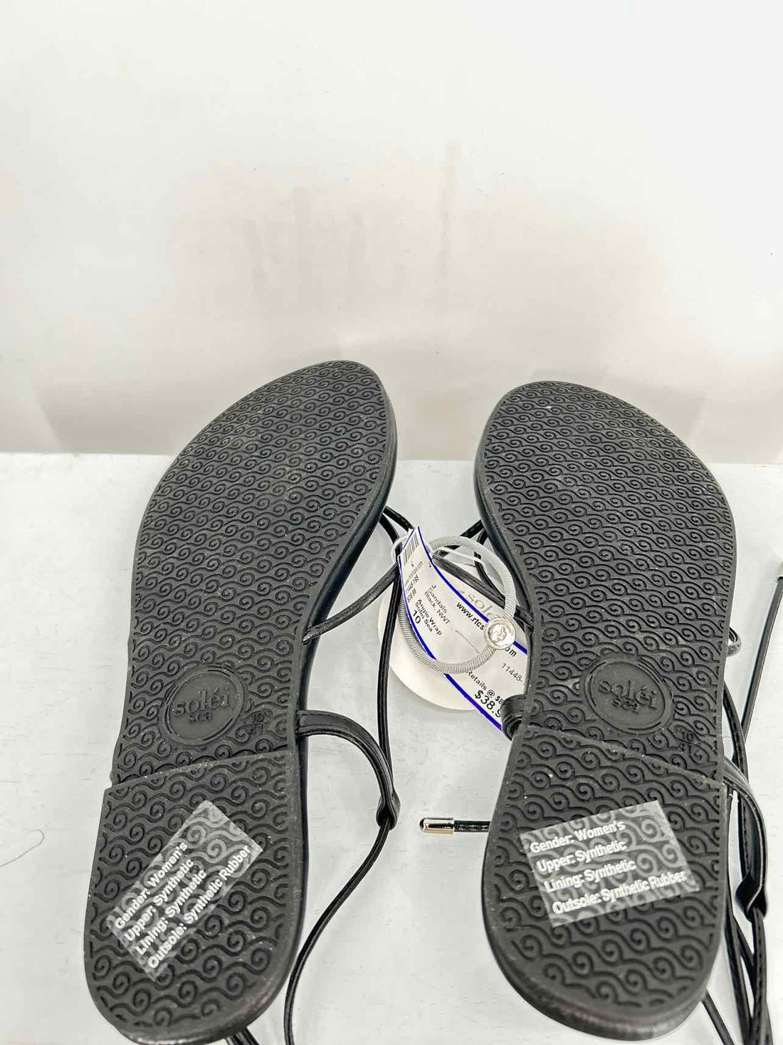 Solei Sea Women Size 10 Black NWT Sandals
