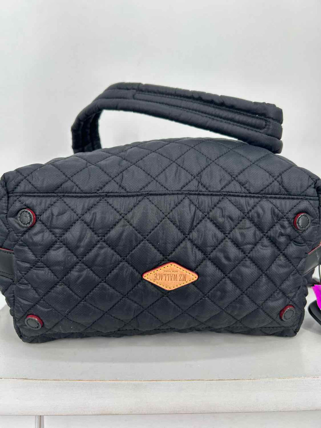 MZ Wallace Black Quilted Nylon Excellent Condition Tote
