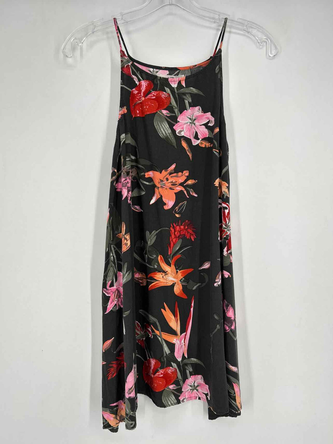 Vans Size S Dark Gray Floral Sleeveless Dress
